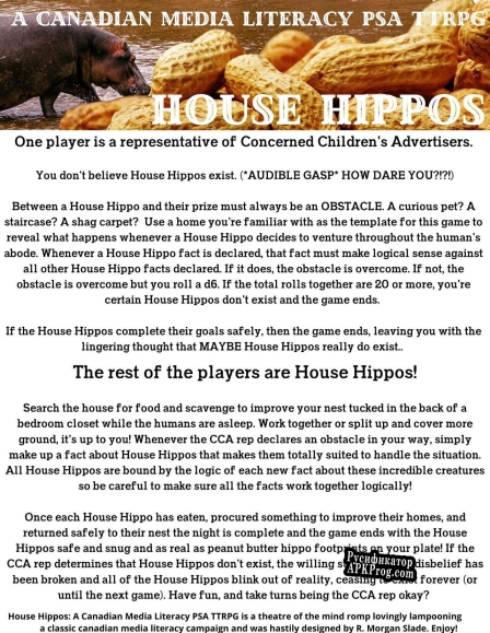 Русификатор для House Hippos A Canadian Media Literacy PSA TTRPG