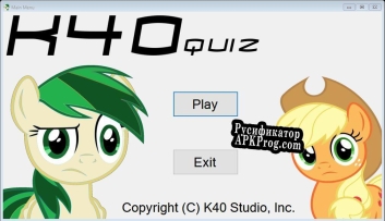 Русификатор для K40 Quiz Top Quiz With Kingprui40 And Applejack