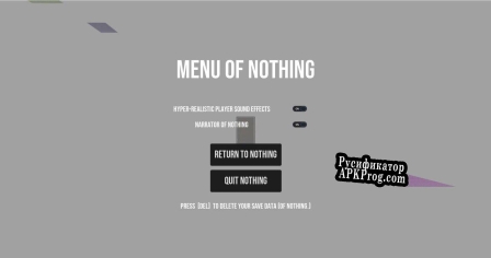 Русификатор для The Game of Nothing (itch)