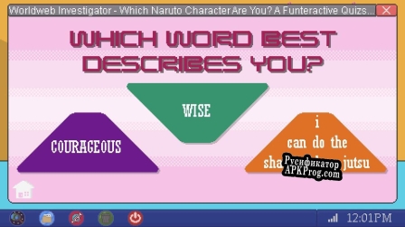 Русификатор для Which Naruto Character Are You A Funteractive Quizsperience